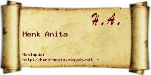 Henk Anita névjegykártya